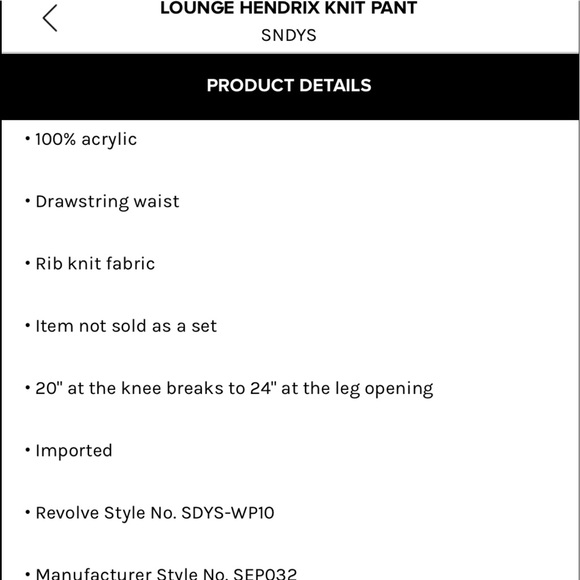 Revolve Lounge Cropped Hoodie//Lounge Knit Pant - Picture 5 of 5